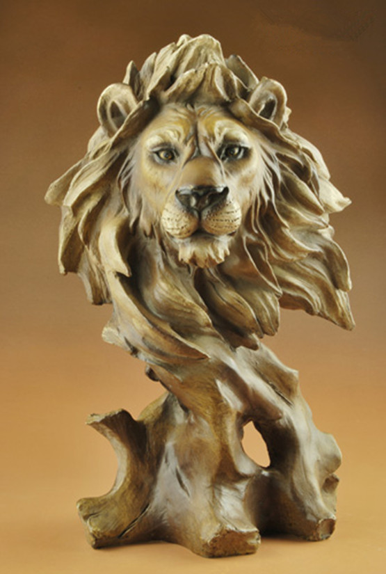 Resin Art Business - Декоративная 3D-статуэтка дикого льва 28 см,