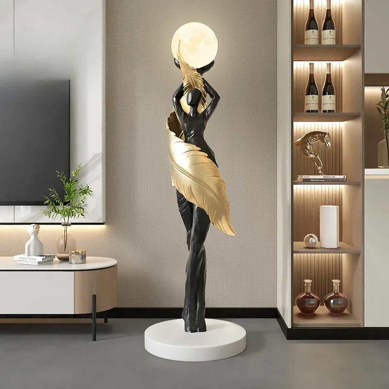 Resin Art In Floor - Портативная современная абстрактная скульптура девушки с