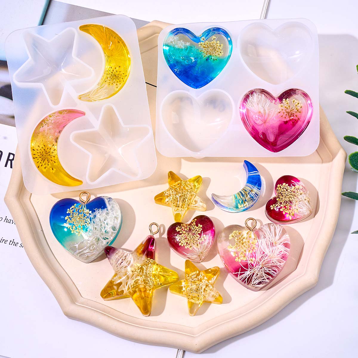 Resin Art Liquid - Силиконовая форма для подвесок в виде