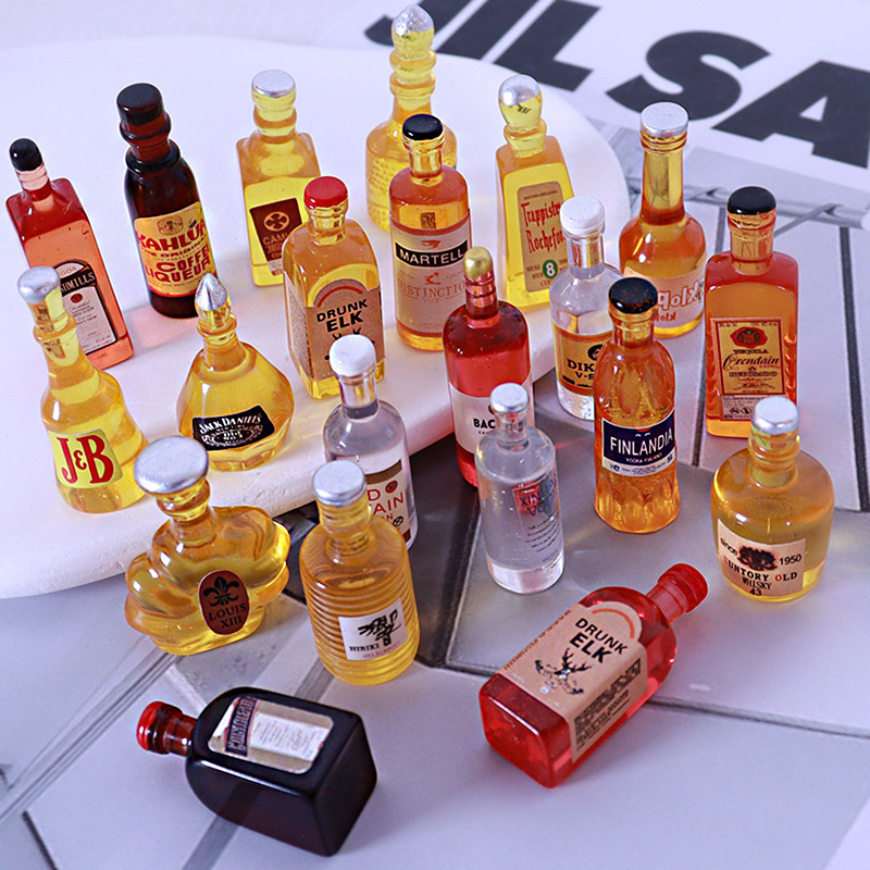 Resin Art Bottle - Миниатюрная бутылка воды для кукольного домика,