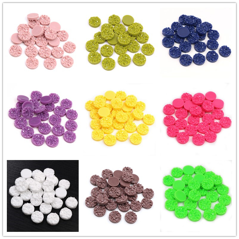 Resin Art Supplies Near Me - 40 шт., смоляные кабошоны Druzy, купольные