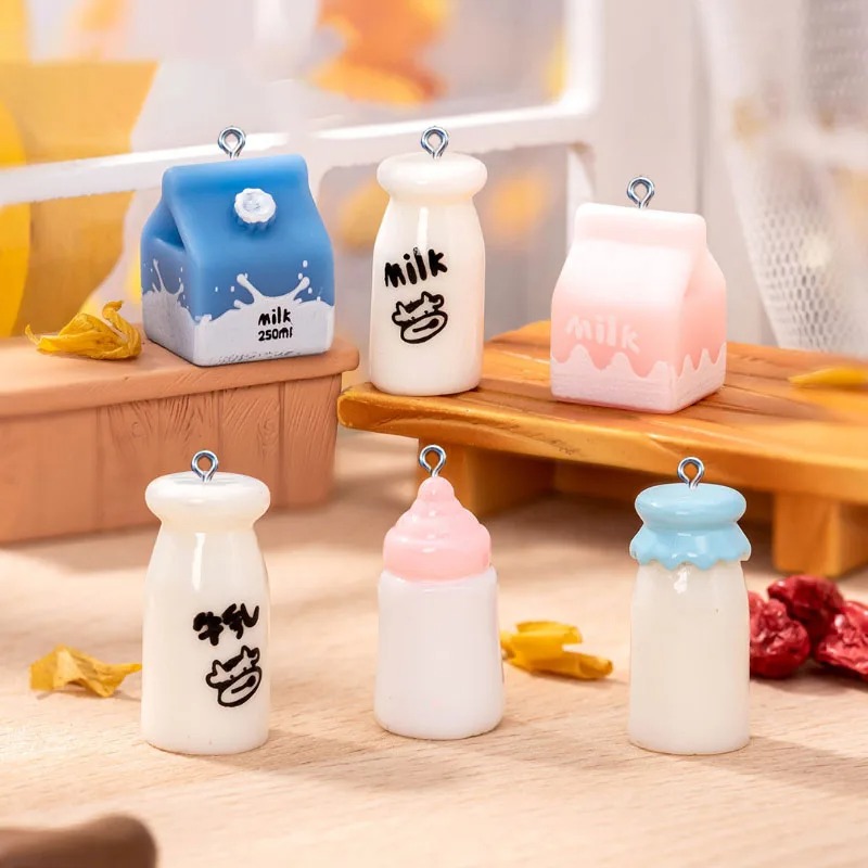 Resin Art Bottle - 10 шт. миниатюрных подвесок-бутылочек для молока