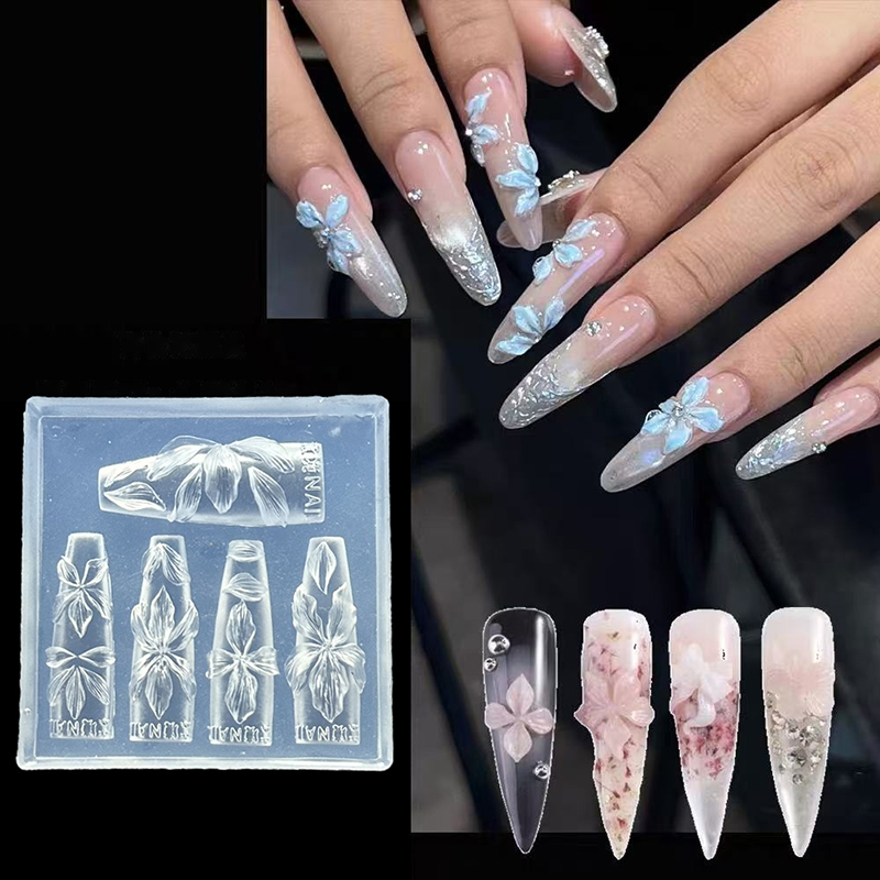 Resin Art Template - 3D цветы форма для ногтей DIY