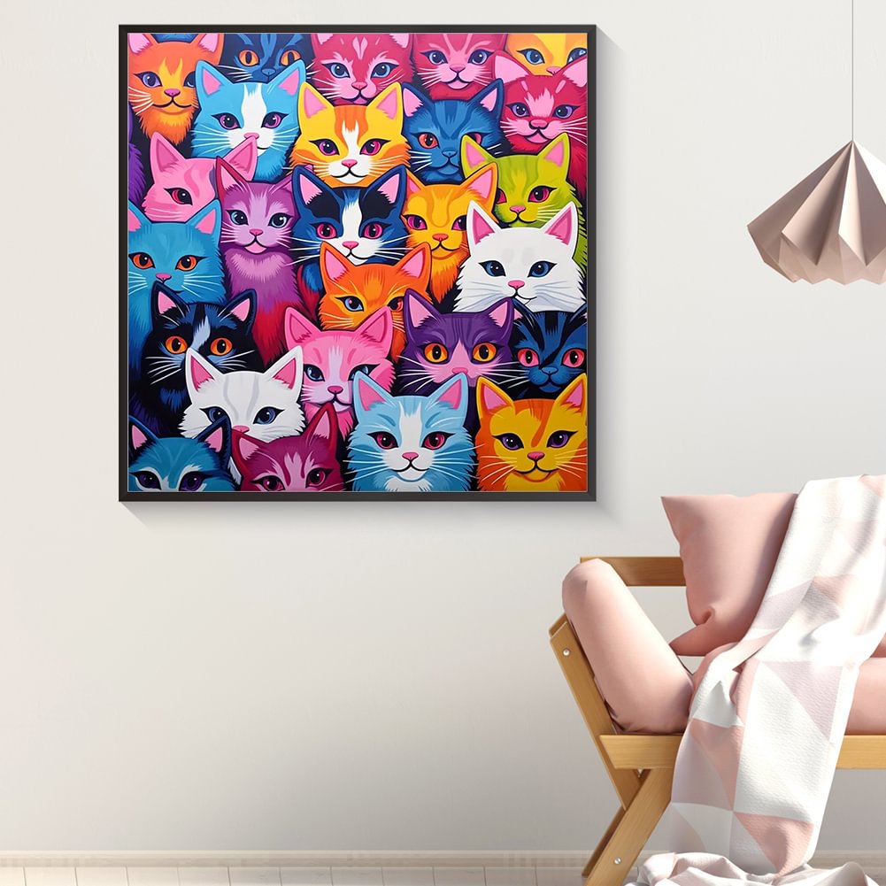 Resin Art Baby - Алмазная картина Семья Красочная детская кошка