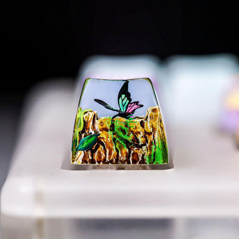 Resin Art Baby - Кейкап из смолы с изображением бабочки,