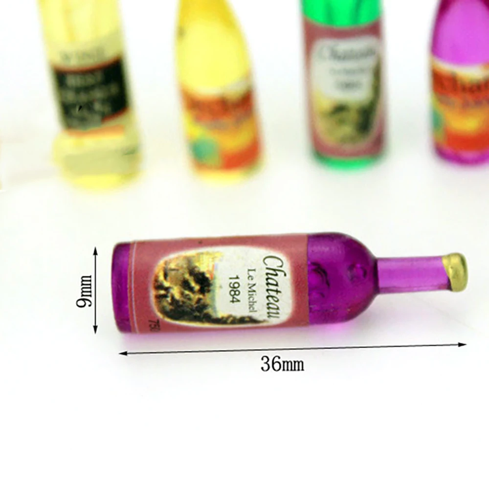 6 шт. 1/12 кукольный домик мин – обзор и цена Resin Art Bottle