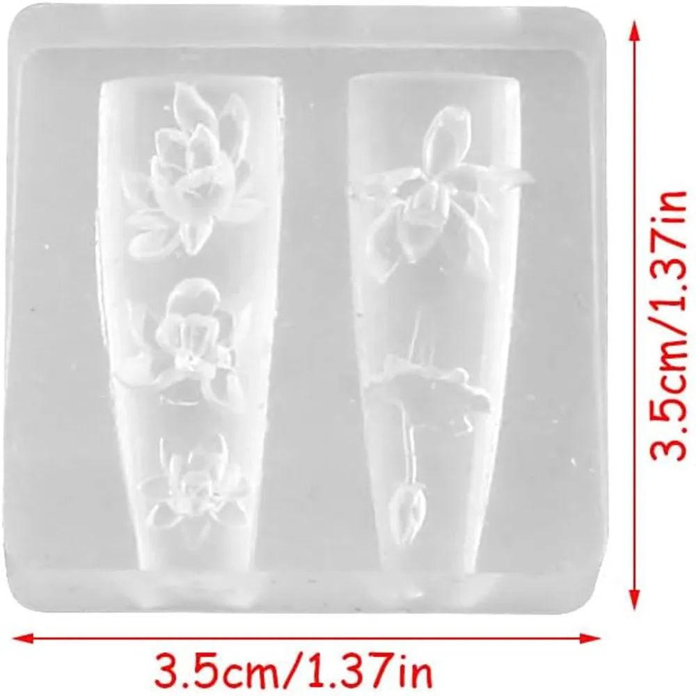 3D шипы дизайн ногтей силиконо – обзор и цена Resin Art Template