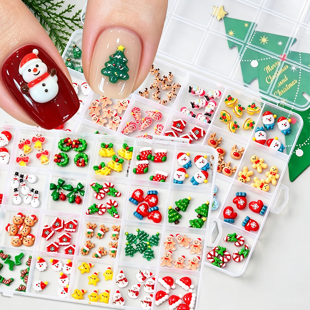 Набор из 3D-украшений для ногт – обзор и цена Xmas Resin Art
