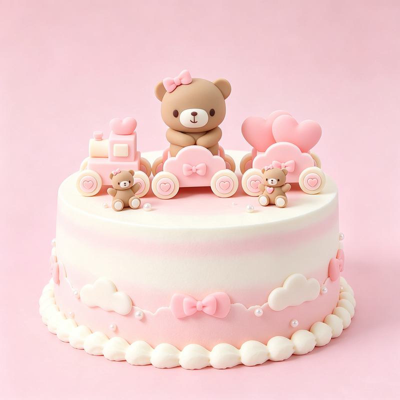 3D-фигурка медведя розово-голу – обзор и цена Resin Art Baby