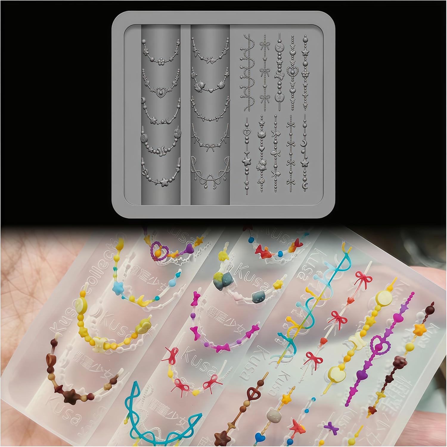 3D ожерелье из бисера, гелевая – обзор и цена Resin Art Template