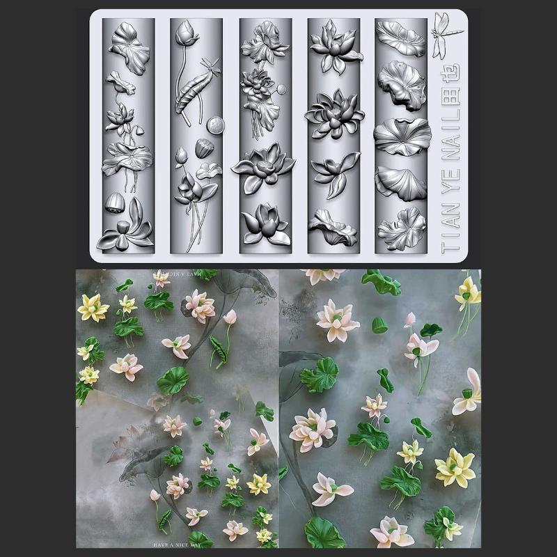 Цветочная серия 3D изогнутая ф – обзор и цена Resin Art Template