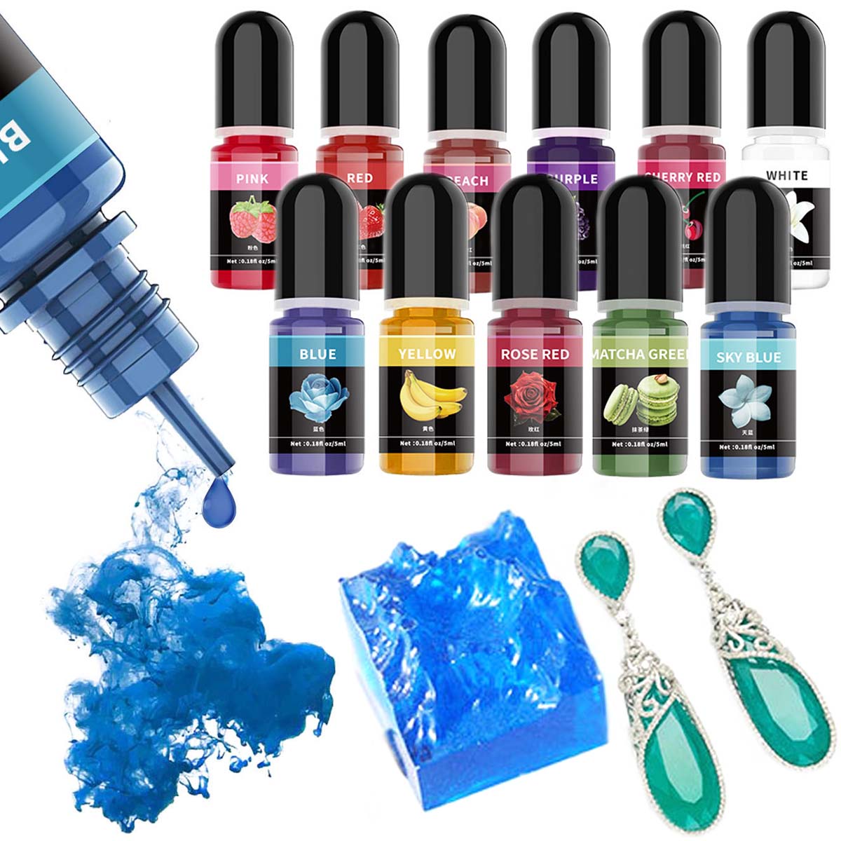 5 мл/бутылка, пигмент из эпокс – обзор и цена Resin Art Liquid